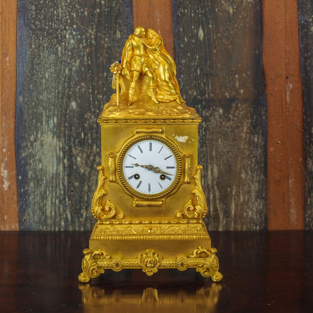 Table Clock With Statue On Top Clocks And Timepieces Items By