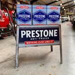 Prestone blikken vintage rek